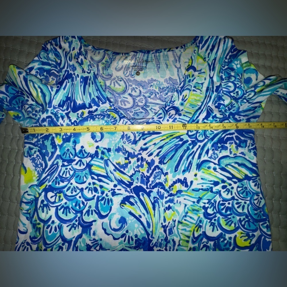 Lily Pulitzer Erin blue crush dress. Worn once EUC SIZE XS - Picture 9 of 13